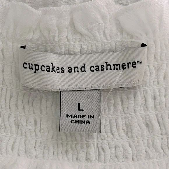 cupcakes & cashmere White Tie-Strap Gauze Tank Top - Picture 3 of 8